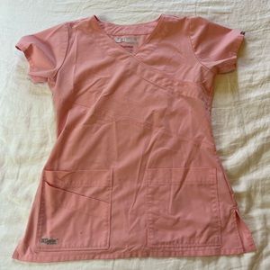 Grey's Anatomy by Barco Spandex Women's 3-Pocket V-Neck Scrub Top, Light Pink